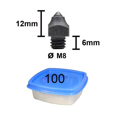 Tuna brodd Nr.16-6 M8 12 mm 100st