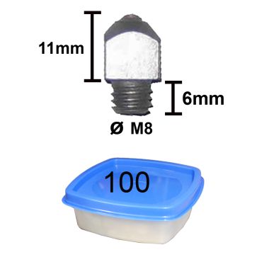 Tuna brodd Nr.8-6 M8 11 mm 100st
