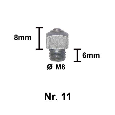 Tuna brodd Nr. 11-6 M8 8 mm st