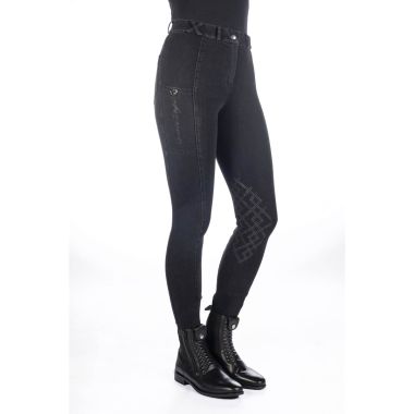 HKM Harbour Island Denim Ridbyxa med silikon knäskodda