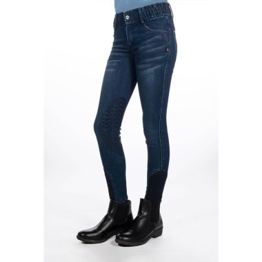 HKM Aymee Denim Ridbyxa med silikon knäskodda