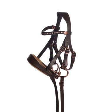 HKM Hobby Horsing Rose gold Läderträns för käpphäst